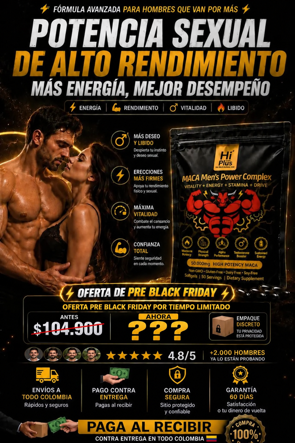 Maca Prime Active 15 en 1, 50 softgels